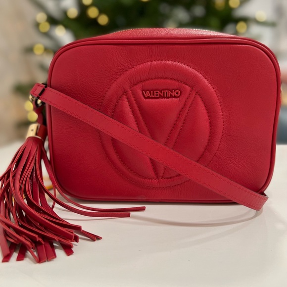 Mario Valentino Handbags - Mario Valentino Mia Red Leather Cross Body Bag
